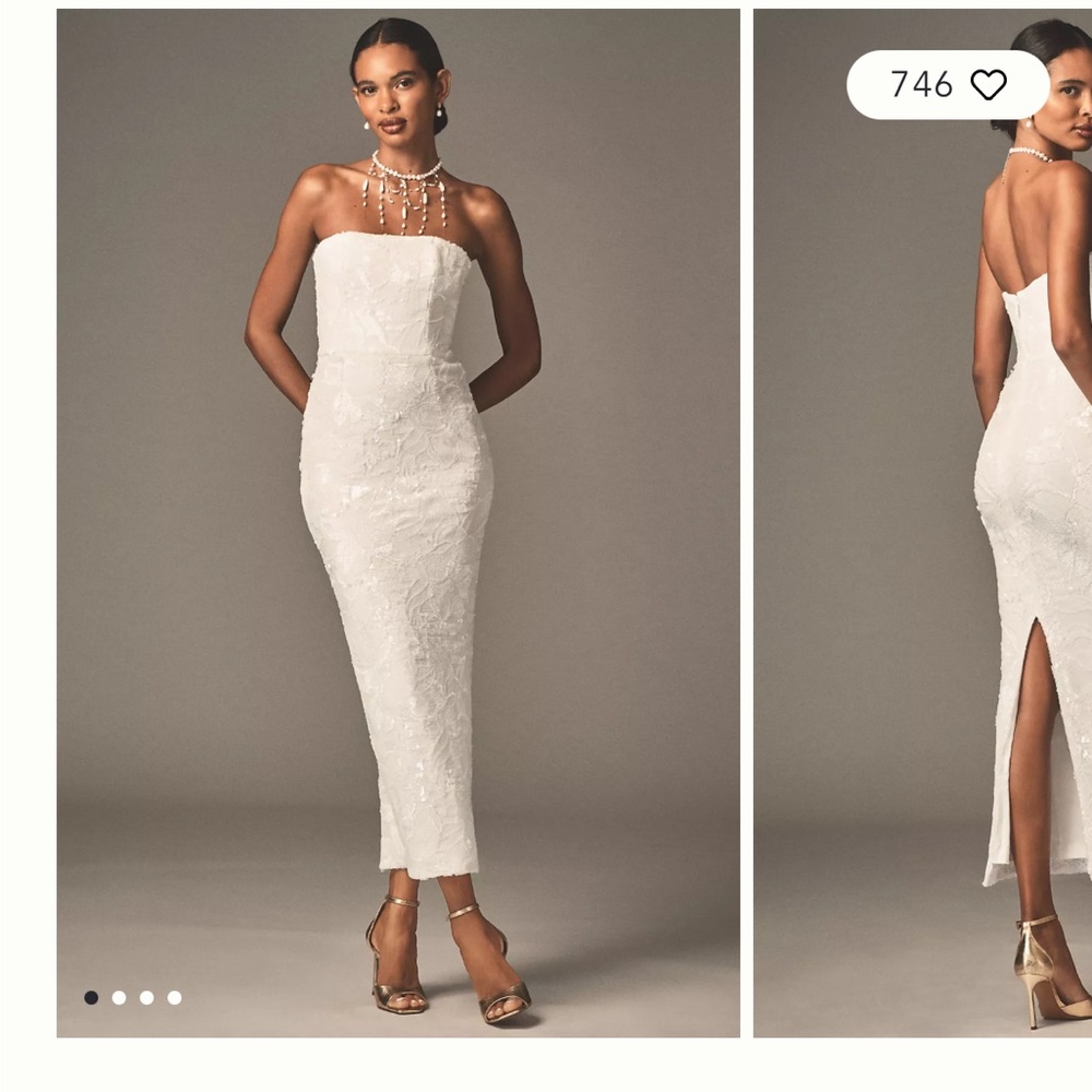 Anthropologie Helsi Leslie Strapless Sequin Dress - WORN ONLY ONCE, FREE SHIP